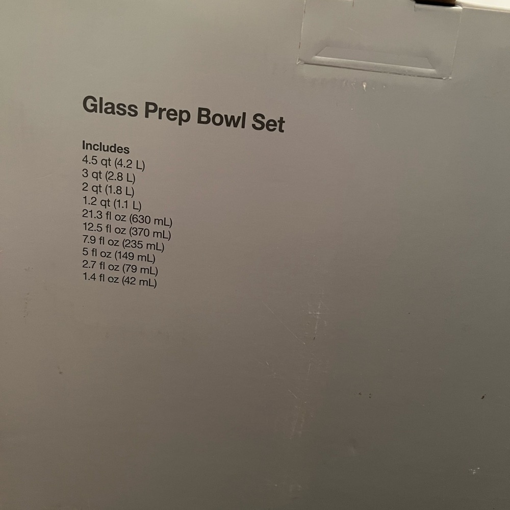 Glass Prep Bowl Set